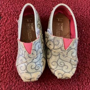 5t toms pink and silver sparkles